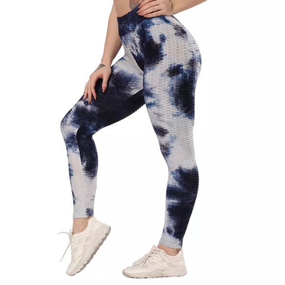 NWT Anti Cellulite Tie Dye Leggings - Picture 1 of 12
